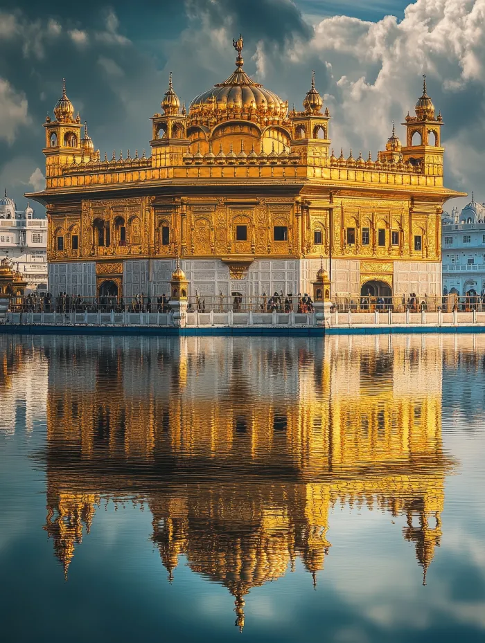 Golden Temple Reflecting on Still Waters Print